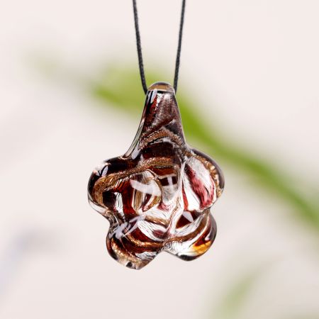 Lampwork Multicolor Flower Glass Pendant for Jewellry Making - 1 Piece